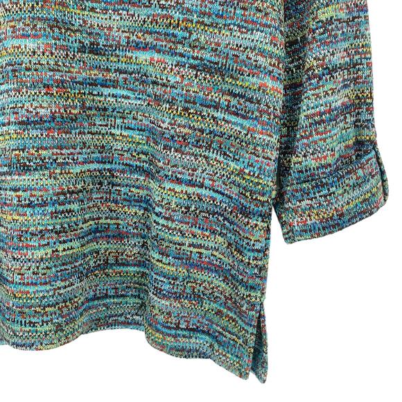 ALLISON DALEY Colorful Knit Sweater Top Multicolor Size Medium Lightweight - Picture 2 of 5